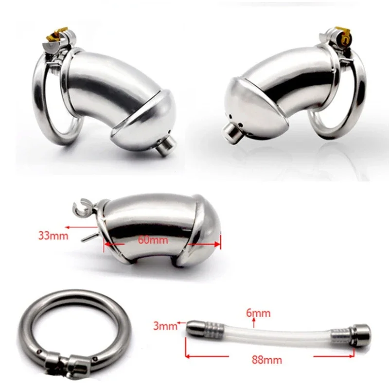 Best Seller Small Penis Lock Cock Cage Male Chastity With Stealth Lock Ring And Urethral Catheter Chastity Devices BDSM Sex Toys