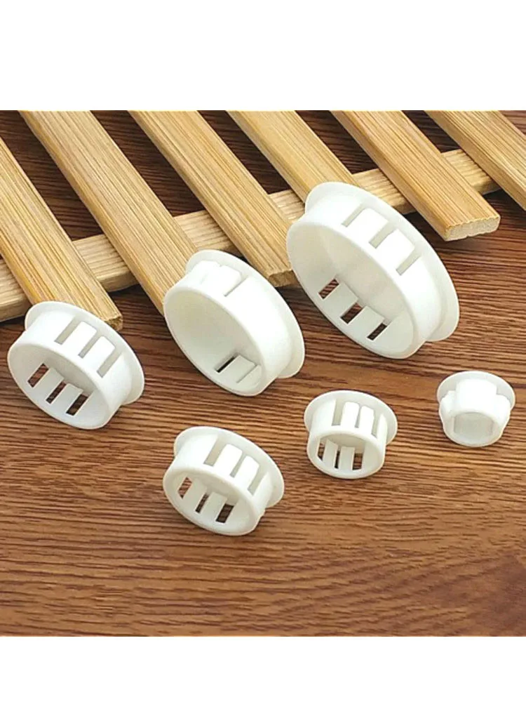 2-10pcs White Plastic Nylon Snap-in Dust Hole Plug Protective Cover Caps For Enclosure Cabinet Sheet Metal Hardware Fitting