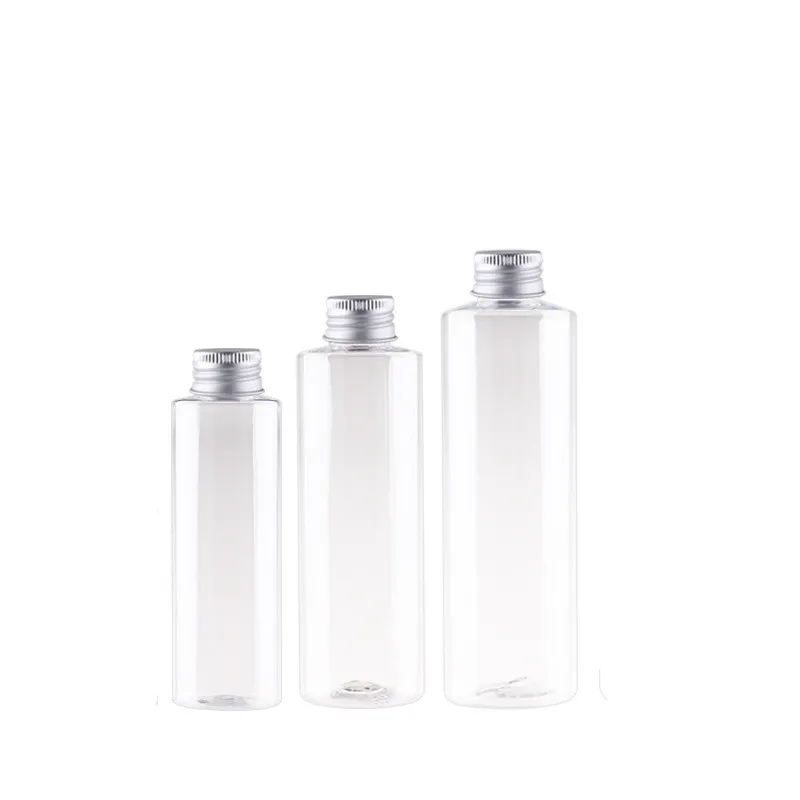 4/8oz 30/120/100/150/200/250/300/500ml blue Cylinder round Plastic pet bottle with plastic/aluminum screw ,flip disc top cap lid