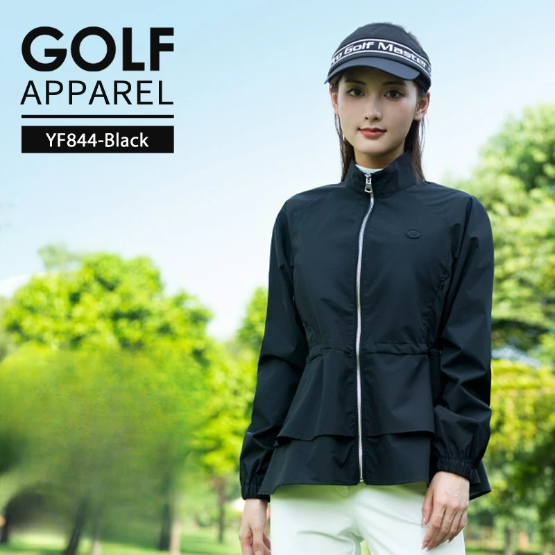 Afbeelding 7: PGM Damesgolfkleding Ruches Zoom Opstaande kraag met ritssluiting 2025, Herfst/Winter Dameskleding Damesjas YF844