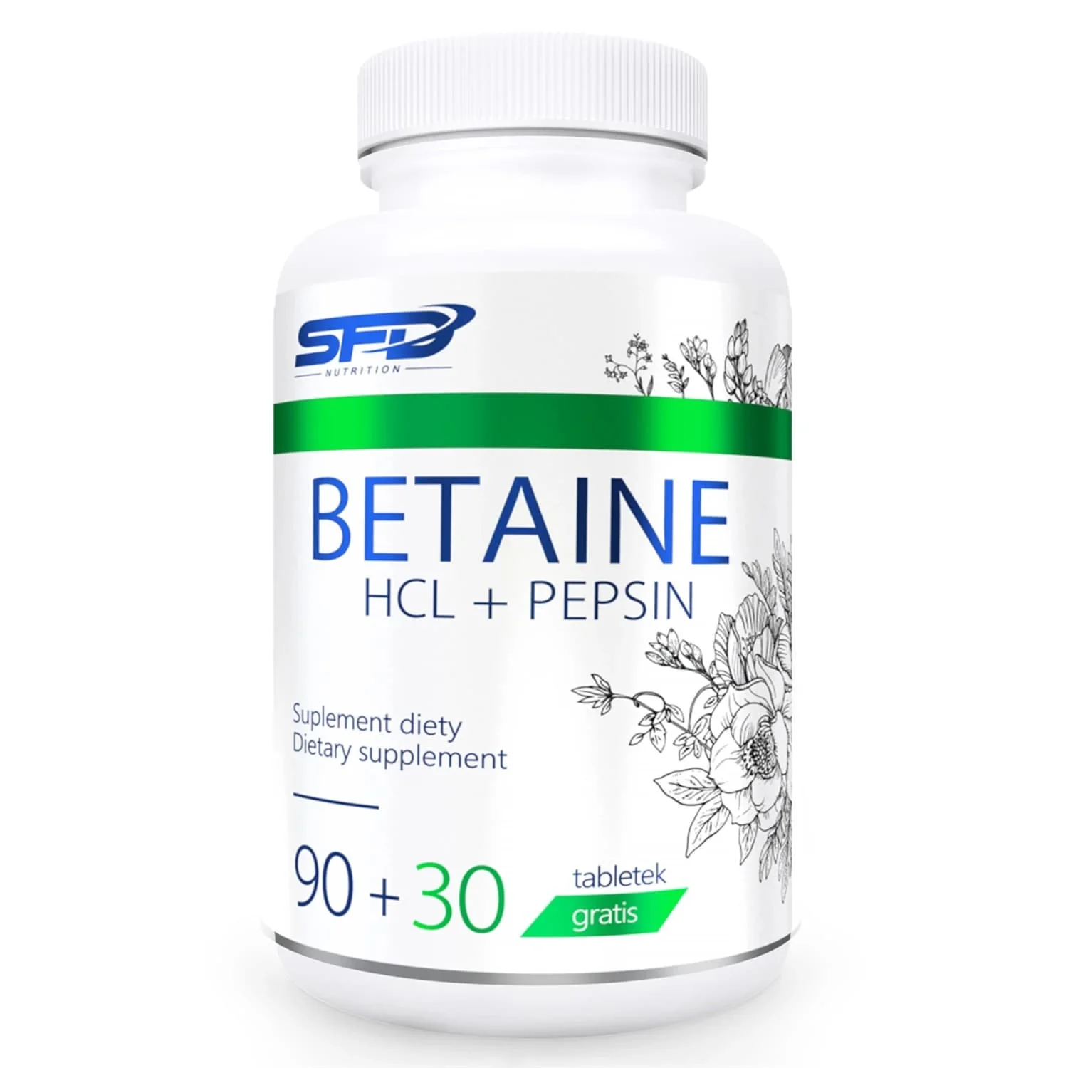 Betaine HCL + Pepsin 120tab - SFD