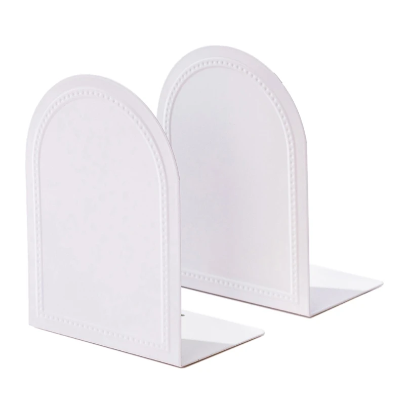 Simple Bookends L-Shaped Bookends Metal Book Stoppers Desk Bookshelf Book Holders Shelf Book End for Library Bedroom