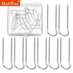 50Pcs Quilting Metal U Pins Fork Pins Craft Straight Quilting Needle for Sewing Fabric Craft Jewelry Making Sewing Pins