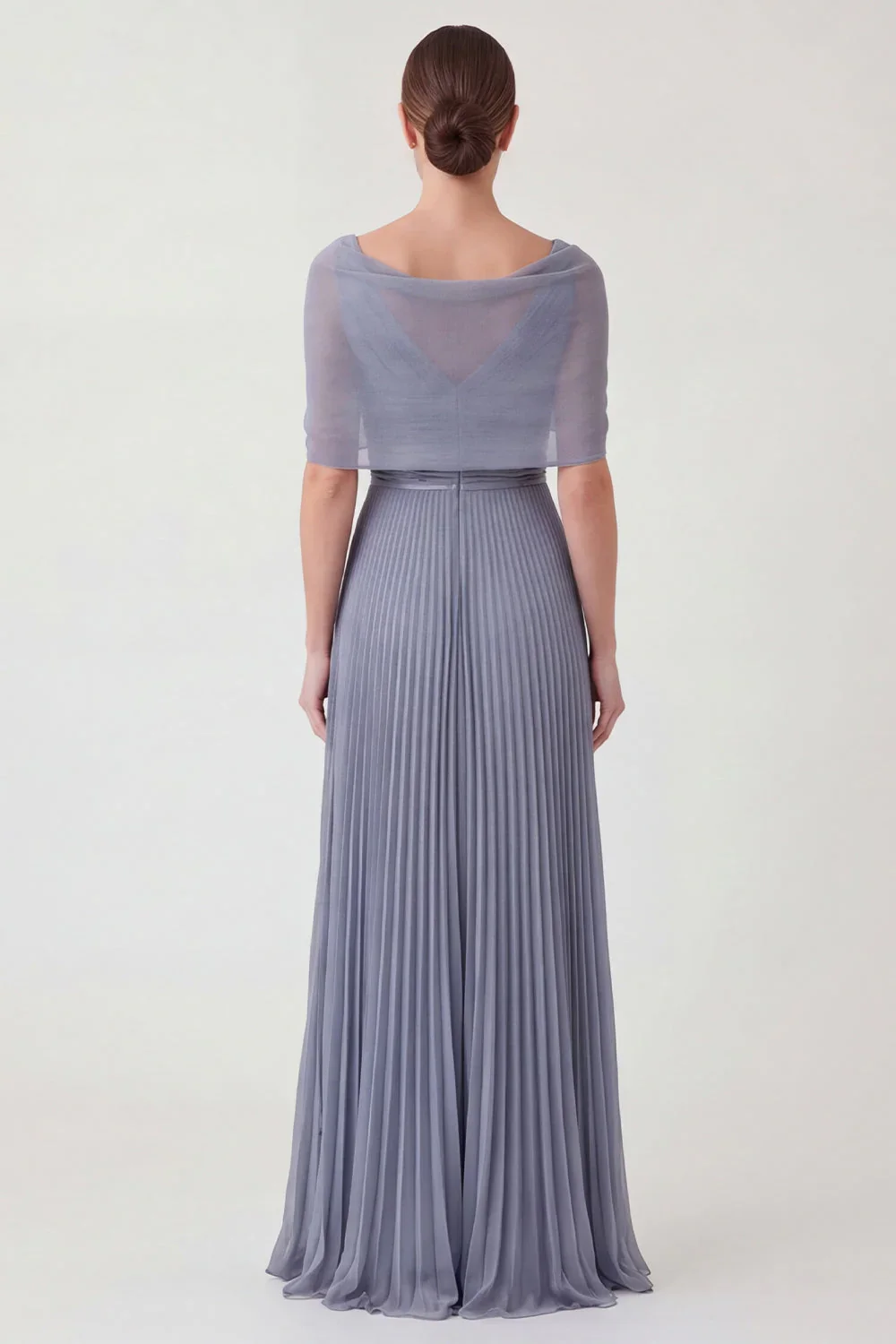 Customized V-neck Floor Length Flowers Pleat Woman Платье Корейский Стиль Kate Middleton Dress Vestido De Festa De Casamento view 3