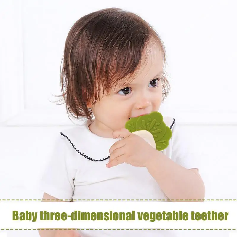 Soft Chew Toys For Babies 3D Creative Teething Ring Silicone Teethers Safe Chew Toys For Boys Girls 3 Months Old And Up