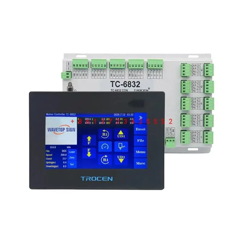 Trocen Vibrating Knife Cutting Motion Controller TC-6832 7inch Touch Screen use for CNC Vibrating Knife