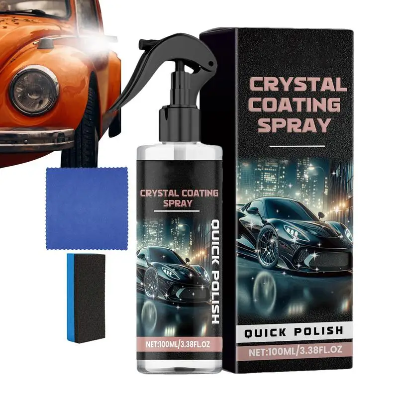 

Ceramic Car Coating Spray 100ml Car Coating Wax Polishing Spray Multifunctional Safe Quick Effect Coating Agent Nano Car