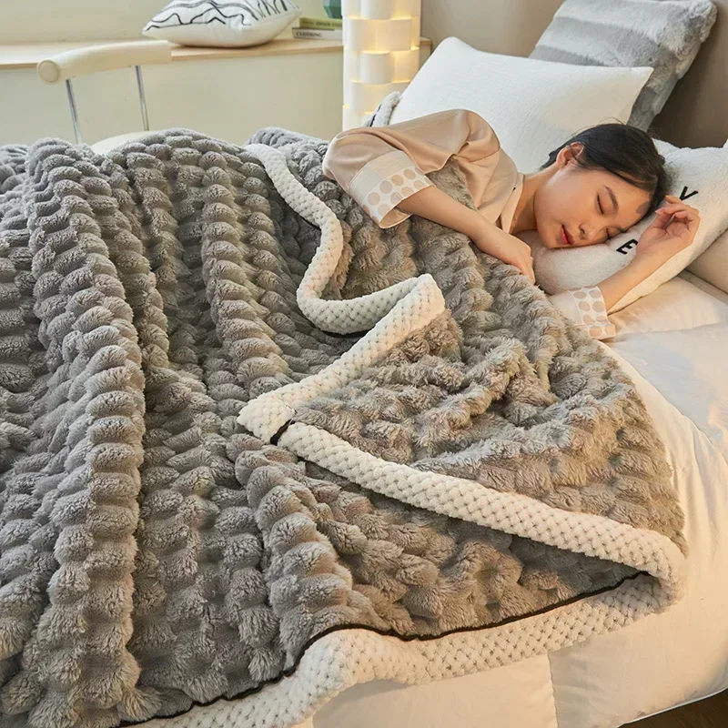 

Turtle Velvet Autumn Warm Blankets for Bed Soft Fluffy Comfortable Coral Velvet Throw Blanket Sofa Single Double Blanket Warmth