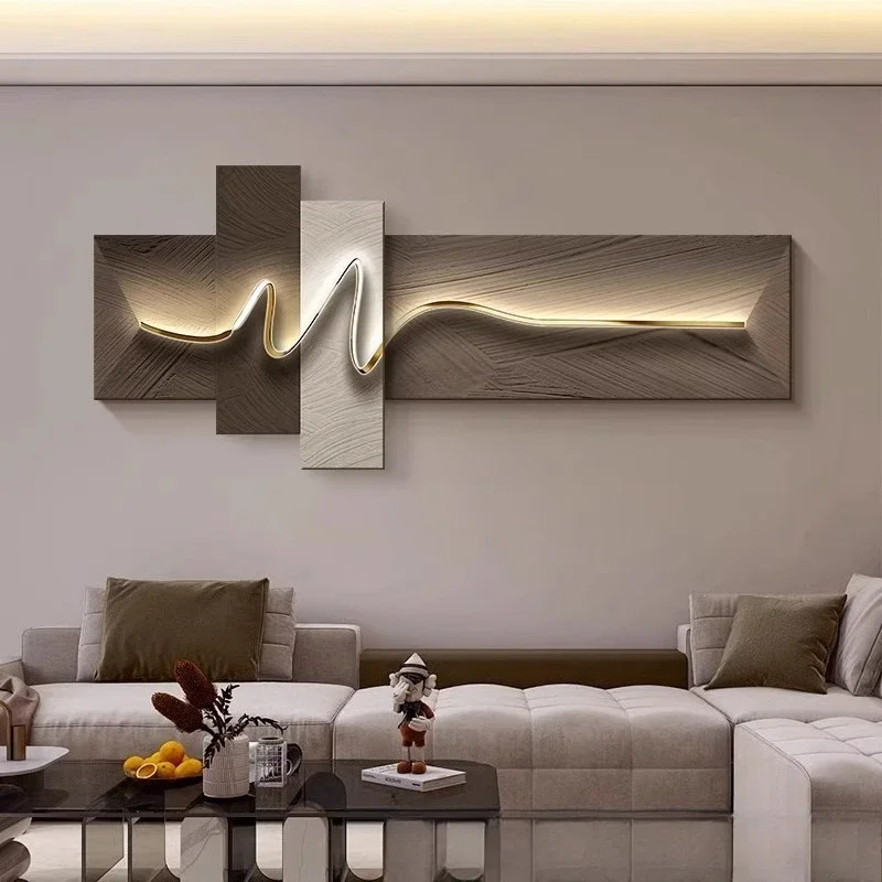 

Living room advanced sense wabi sabi wind hanging painting modern light luxury abstract