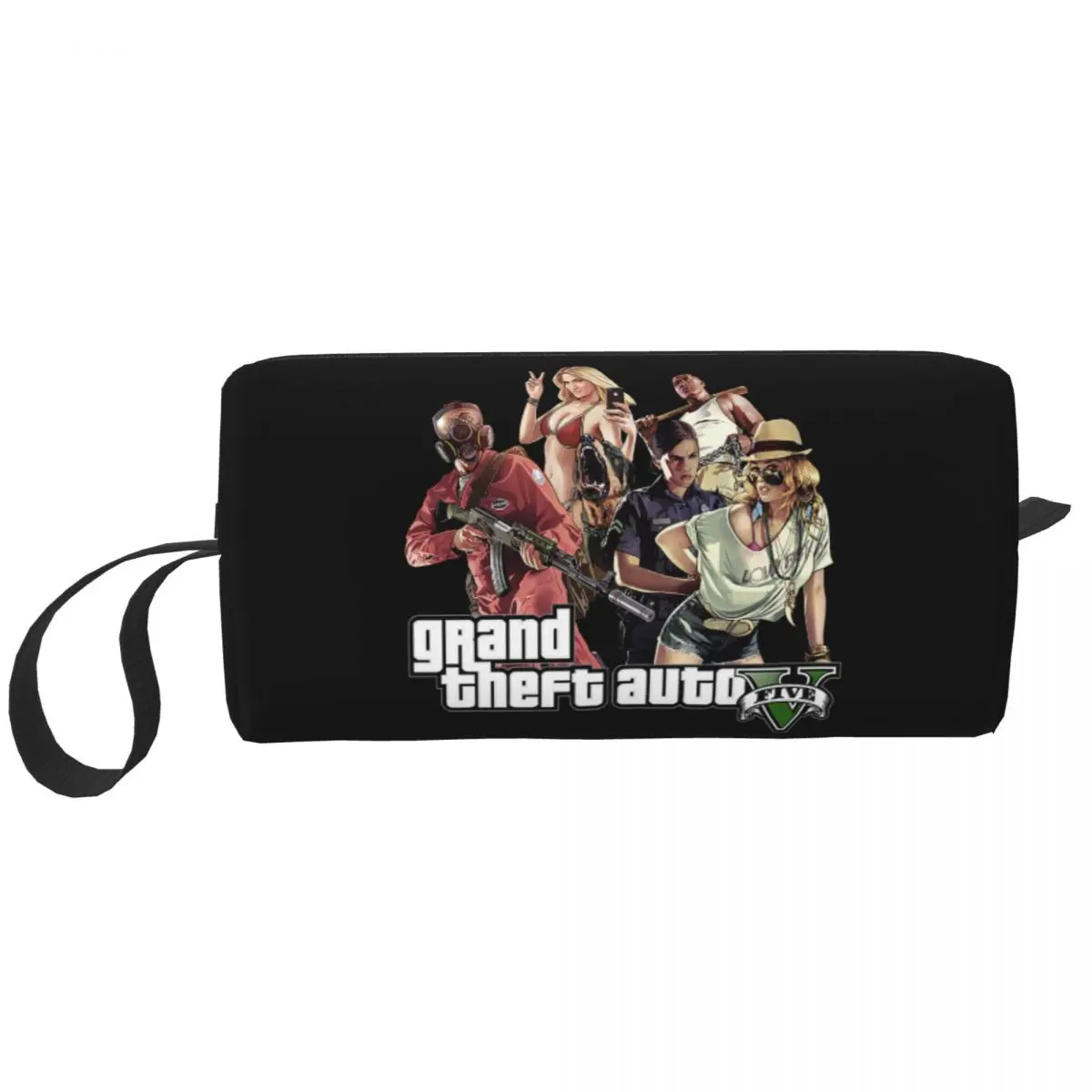 Kawaii Grand Theft Auto Travel Toiletry Bag Women GTA Game Makeup Cosmetic Bag Beauty Storage Dopp Kit