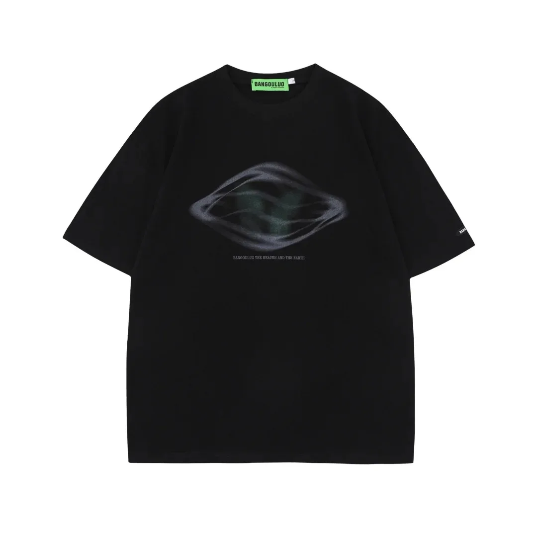 Repeat The Classic Pattern of The 1980s 2026 Summer Men's and Women's High Street Harajuku T-shirt Rich Retro Casual Loose Top