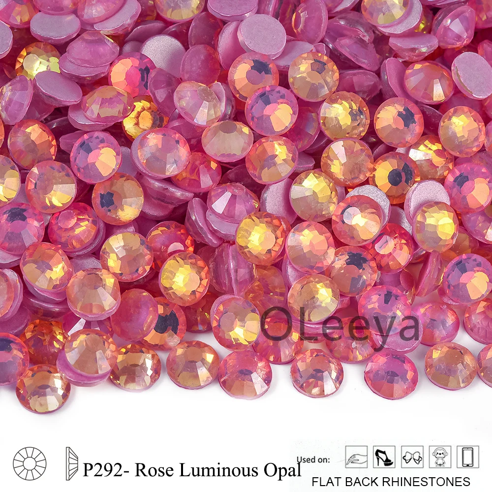 Oleeya P249-P296 kalte Fixierung Kristall Flatback Silber zurück nicht Hotfix Strass für Taschen Schuhe Kleidungs stück Telefon DIY Nail Art – Detail 14