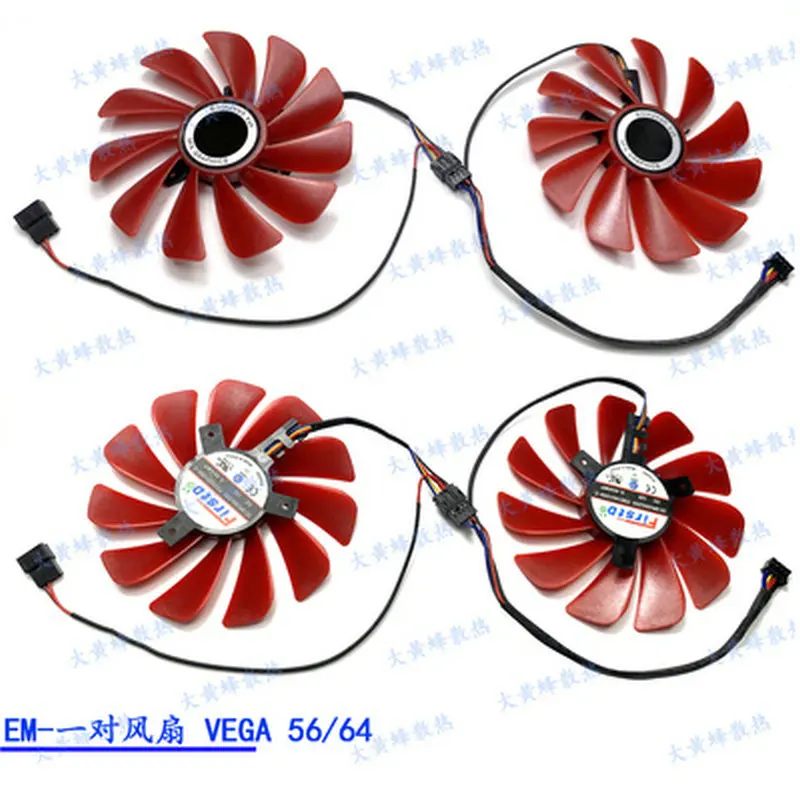 New for XFX RX580 RX590 8G VEGA56/64 CF1010U12S Gaphics Video Card Cooling Fan