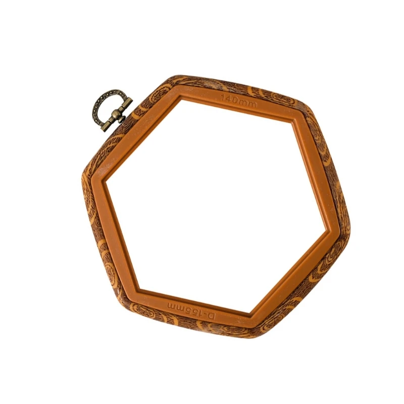 Hexagonal Embroidery Hoop Stitching Hoop Imitated Display Frame