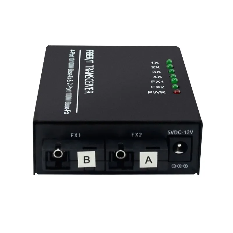 Imagem -06 - Conversor de Fibra Gigabit Base -tx sc Fiber fx Mais 4port Rj45 10 m 100 m 1000m a b Fiber Media Converter 1pc