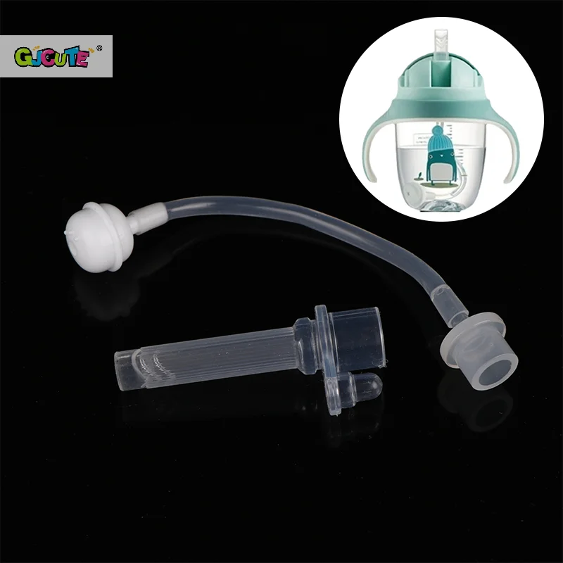 1Set Children Water Cup Silicone Straw Kit Mouth Drink Bottle Replacement Baby Feeding Accessories