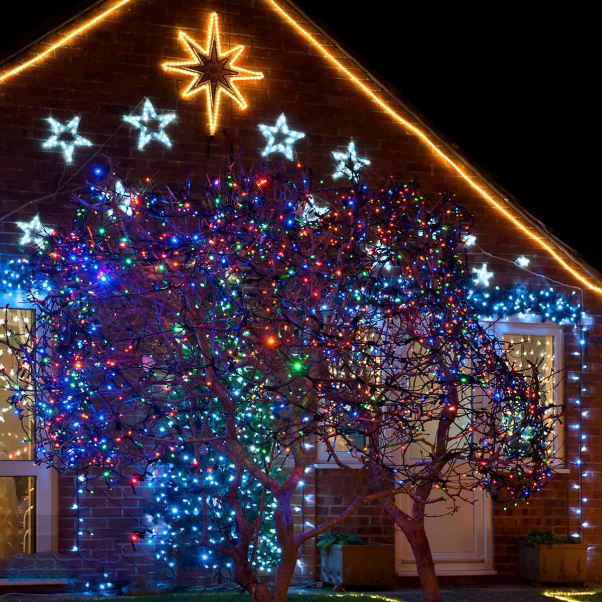 

LED Light String Garden Lights Solar Powered Outdoor Christmas Decor Hanging Water Proof