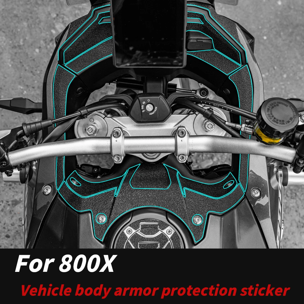 

For KOVE 800X Motorcycle High Quality Black Armoured Protective Sticker Body Plastic Parts Waterproof Anti-Scratch Accessories