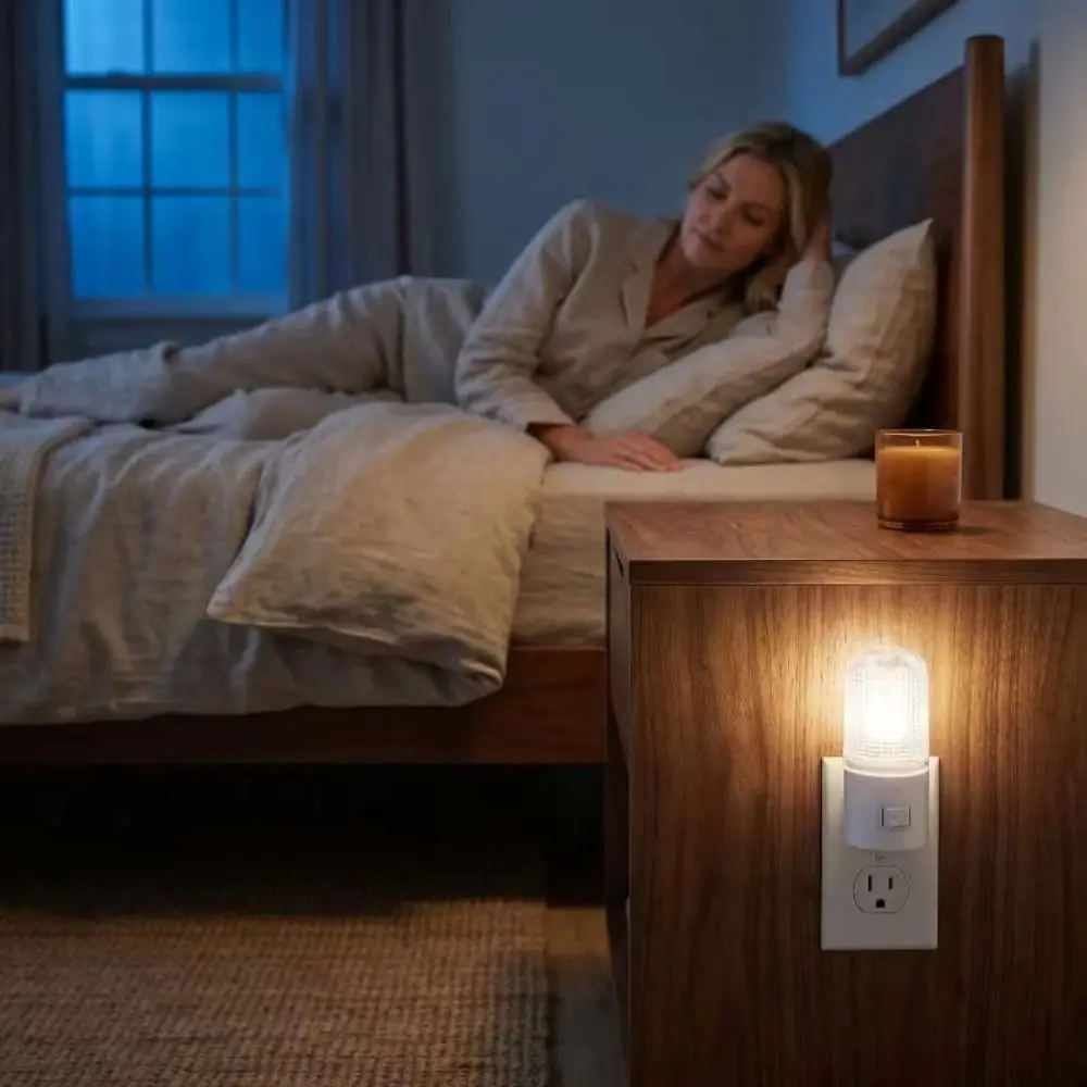 

3W Plug-in Night Light Energy-saving with Switch Cylindrical Night Light Soft Glow White LED European Standard Night Light