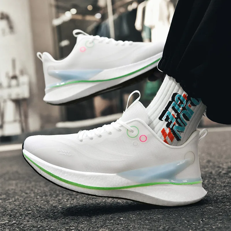 

Men's Shoes Breathable All-match Mesh Shoes Sports Carbon plateShoes Men's All-match Wear-resistant Running Shoes for Men