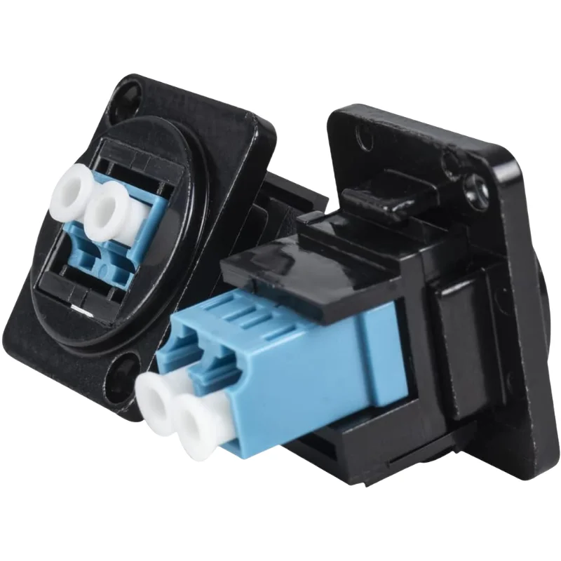 LC to LC Coupler Multimode D-Type Fiber Module LC Method Fiber Keystone Optic Duplex for Wall Plates Patch Panels