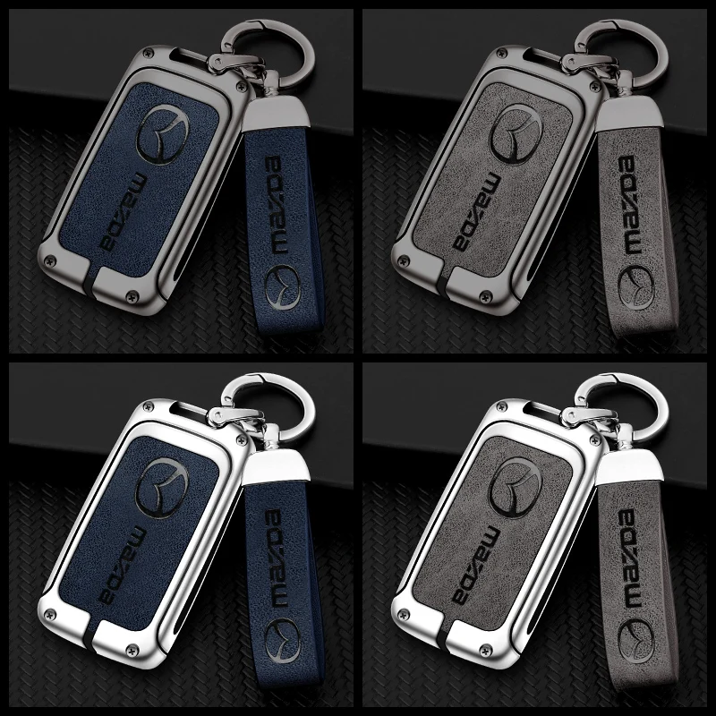 For Mazda Axela Atenza 3 2 6 CX3 CX5 CX30 CX8 CX9 MX5 RX7 RX8 SKYACTIV Zinc Alloy Car Key Holder Remote Protector Car Key Cover