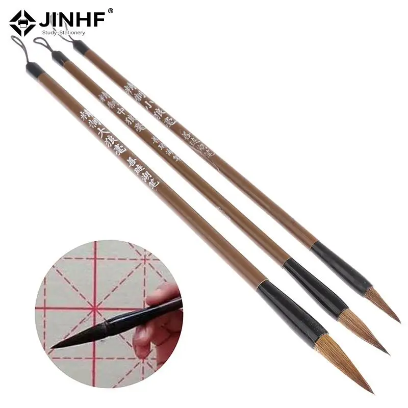 3pcs Assorted Size Chinese Calligraphy Writing Brush Pens for Students Friends Family Birthday Festival Holiday Gifts