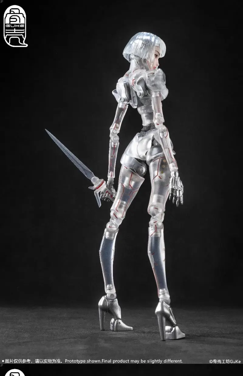 2025 Nuovo In Magazzino Guke Studio AI Agente Femmella C1 Stile Punk Trasparente Mobile Femminile 1/12 Action Figure Giocattolo Regalo