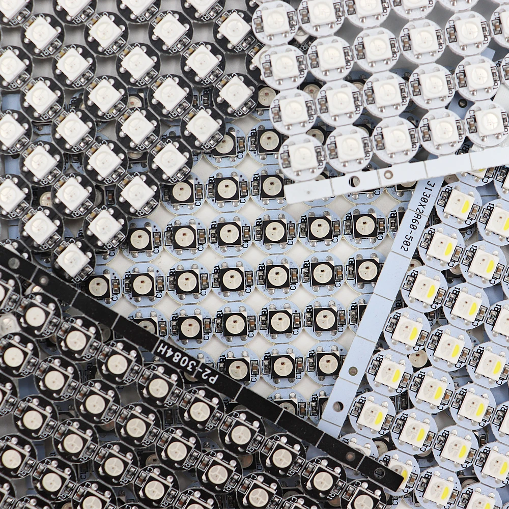 Chip LED integrado RGBWW RGBW 500 SMD, Blanca placa PCB/negra WS2812B SK6812, 10-5050 piezas