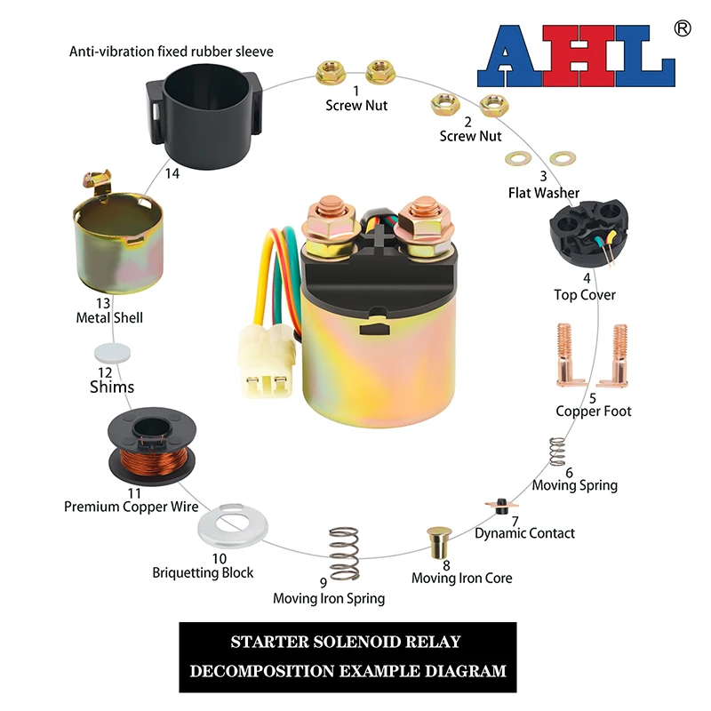 Relè solenoide avviamento elettrico moto per HONDA TRX500 TRX 500 FOURTRAX FOREMAN RUBICON / TRX350 TRX400 FOURTRAX RANCHER