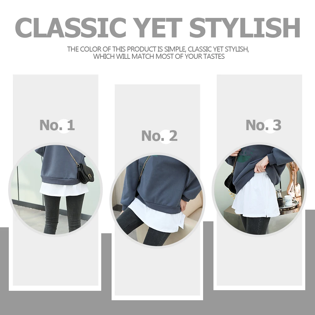 

Layered Fake Shirt Extender Hemline Fashion Accessory For Women Girls Street Style Daily Wear Cozy Lightweight Layering Hemline