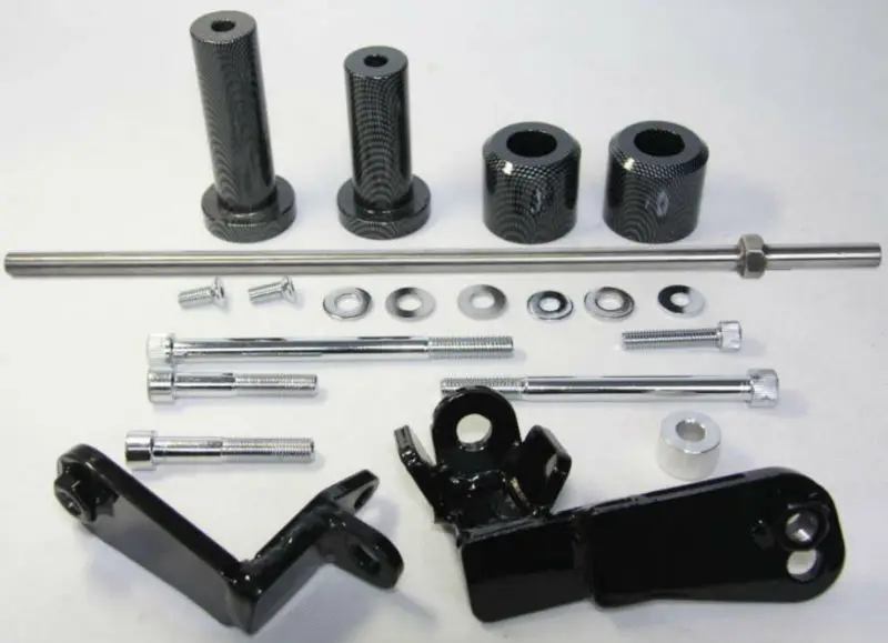 For 1999-2007 Suzuki Hayabusa GSX1300R GSXR1300 2003 04 05 06 Motorcycle bike No Cut Frame Slider Crash Protector Black / Carbon