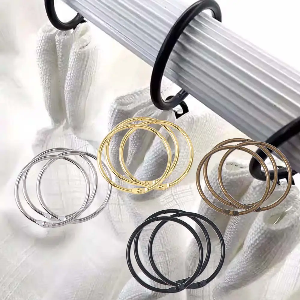 12PCS Rust Proof Shower Curtain Hooks Anti-Drop Strong Load-bearing Bathroom Curtain Rings Circular Curtain Rings Bathroom Use