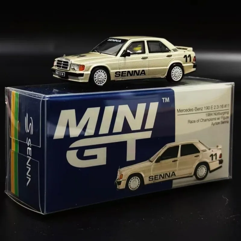 in-stock-1-64-190-e-23-16-11-ayrton-senna-alloy-die-cast-replica-car-model-adult-decorative-item-children's-birthday-gift