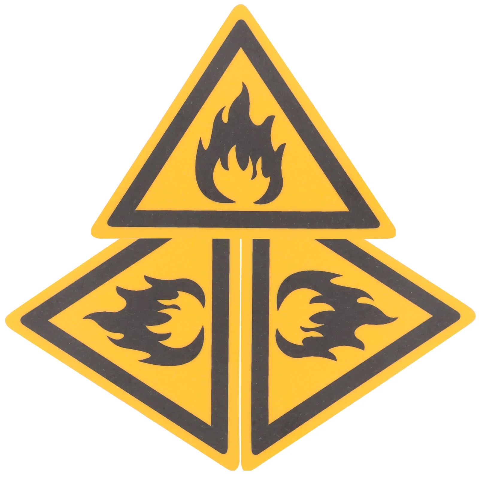 3 Pcs Warning Stickers Fire Safety Labels Caution Signs Roadway Safety Traffic Signal Warning Signs Hazard