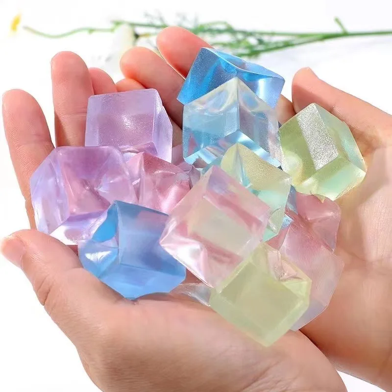 

48/24PCS Clear Mochi Ice Cube Squishy Kids Party Favors Goodie Bags Stuffers Small Toys Classroom Prize Birthday Gifts