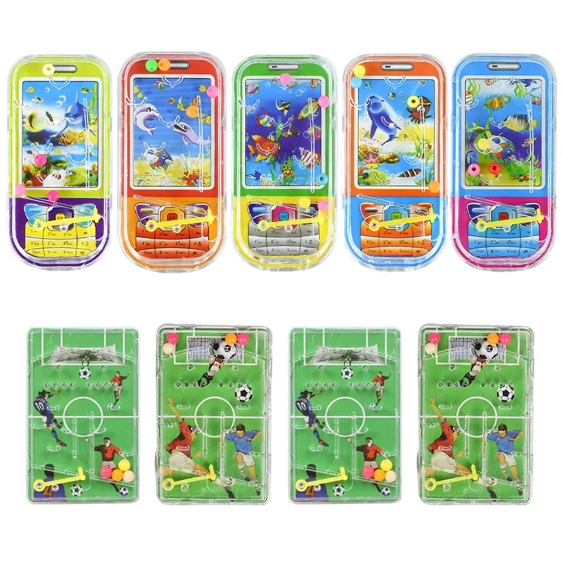 10 قطعة كرة القدم البلاستيكية عشوائية المحيط المتاهة المحمول لوحة الكرة والدبابيس الاطفال اللعب حفلة عيد ميلاد هدية لغز لعبة الدعامة بيناتا حشو #1