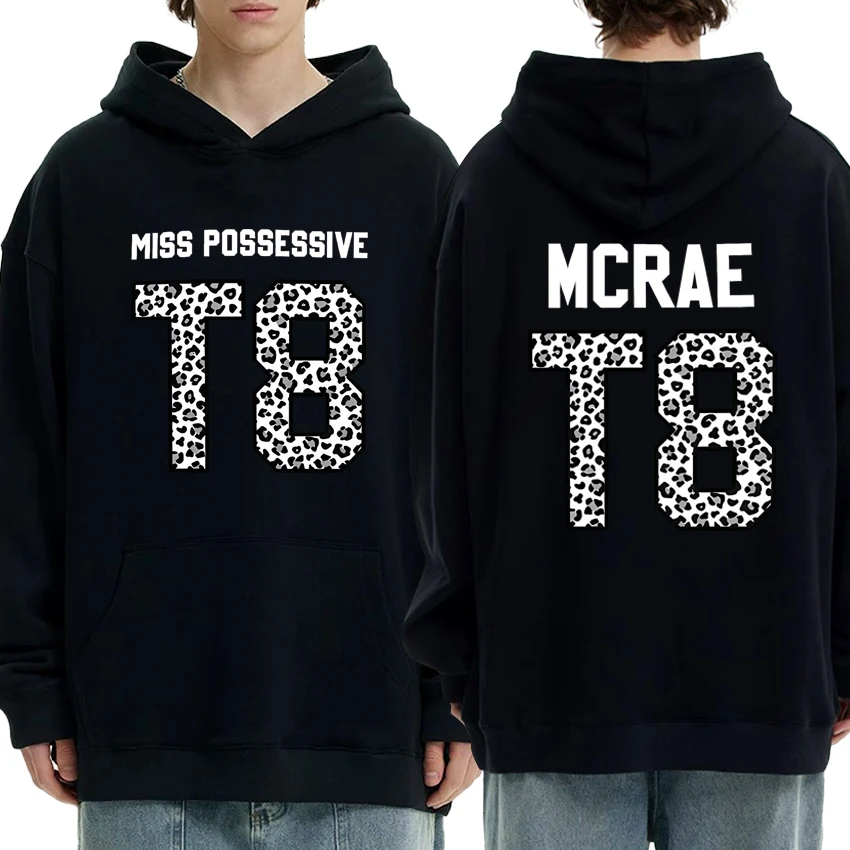 

2025 Singer Tate McRae Tour T8 Leopard Double Sided Graphics Hoodie Men women fashion Fleece Sweatshirt Unisex Casual pullover
