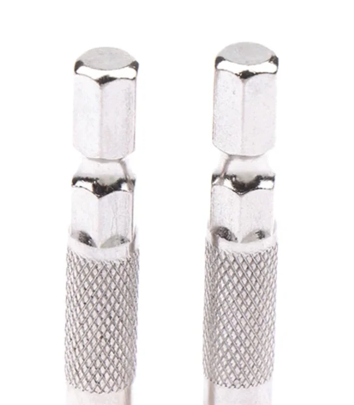 2pcs Hex Shank 6.35mm To 4mm Insert Bit Adapter Electric Screwdriver Socket Holder Micro Bit Adapter Magnetic Holder Tools