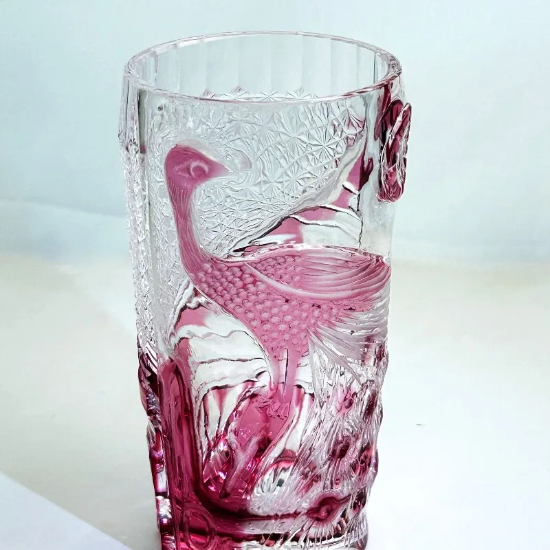 

New European style, automatic Tang Dynasty light luxury, Phoenix golden red, holiday gift cup