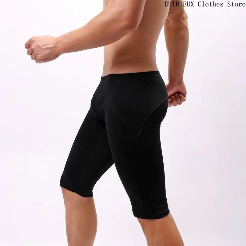 Sports Fitness Men's Quarter Pants, Sexy Men's Leggings, Men's Shorts in A Variety of Colors, Medium Pants Leggings Gym Pants