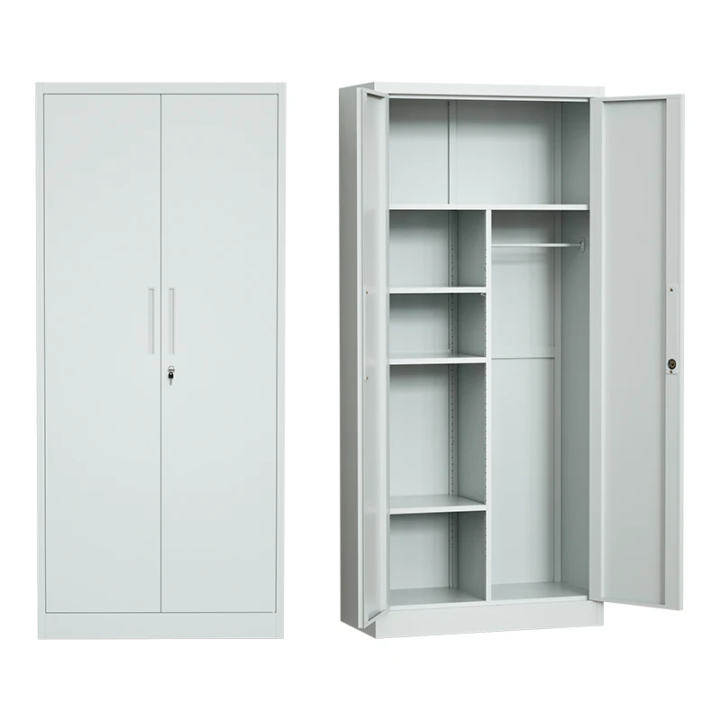 خزانة معدنية ببابين متعددة الوظائف مع خزانة ملء تخزين معدنية حديثة وخزانة موظفي مصنع الصلب لورشة العمل #1