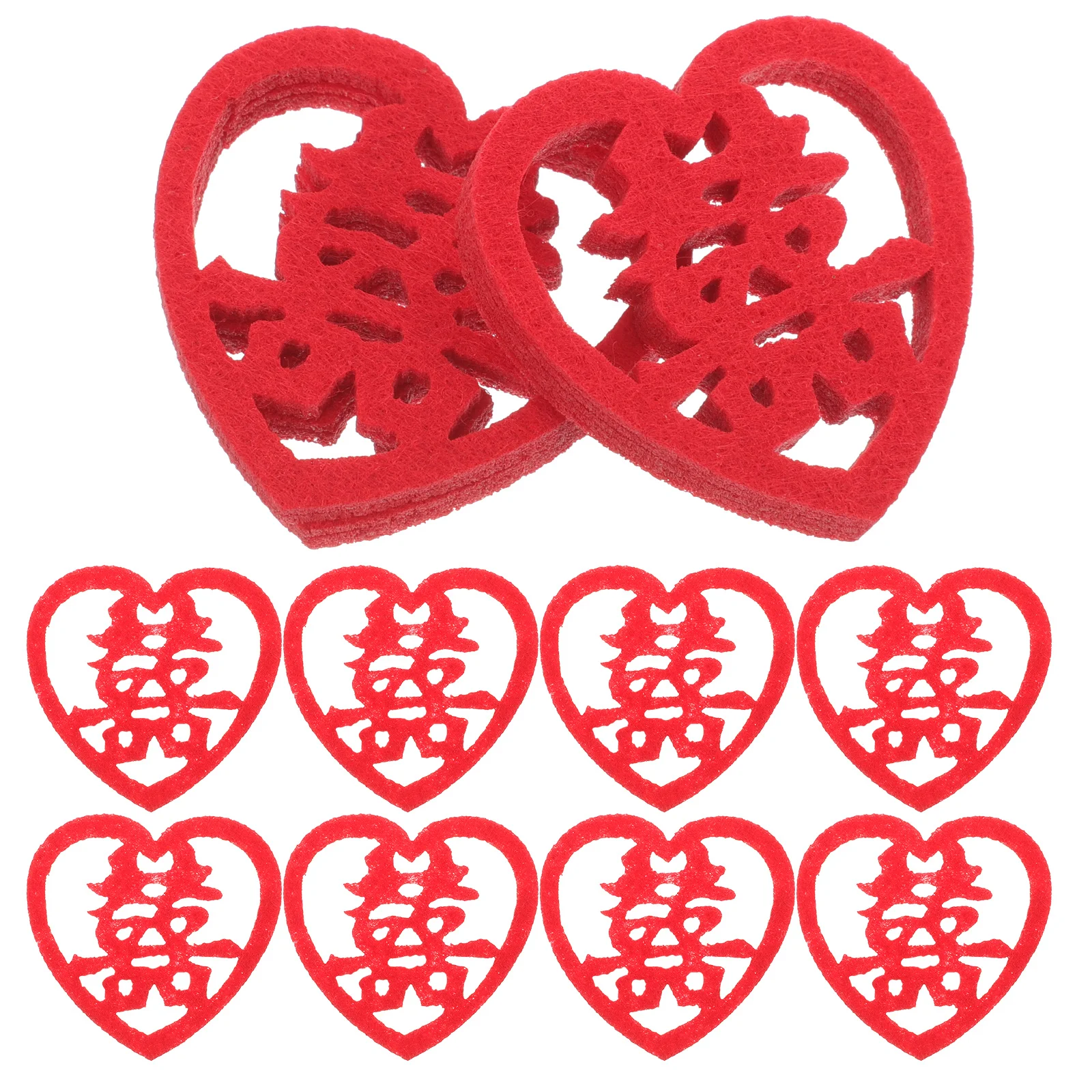 

150Pcs Wedding Confetti Cloth-Based Mini Chinese Word Decor Stylish and Bright Party Favor for Bridal Shower Anniversary