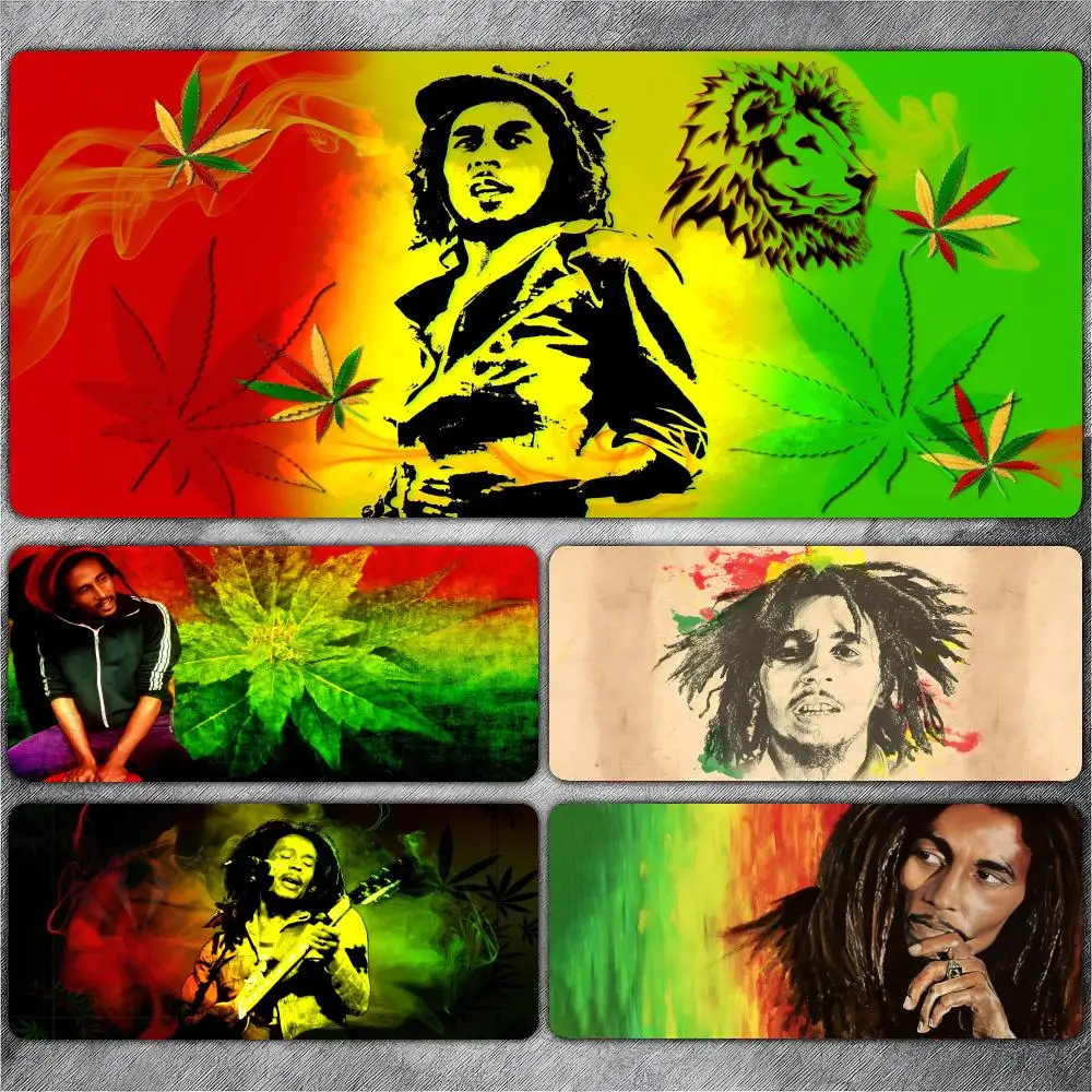 Reggae Bob Marley Mouse Pad PU Large leather table mat light luxury anti slip and waterproof Anime office desk pad