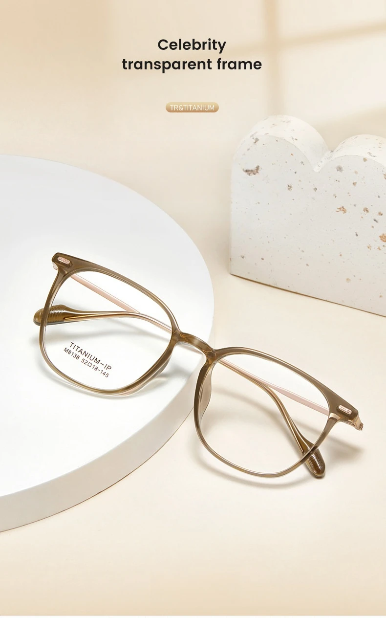 YIMARUILI Komfortable Ultra-licht Flexible TR90 Brillen Männer Retro Runde Reinem Titan Optische Brillen Rahmen Frauen – Detail 1