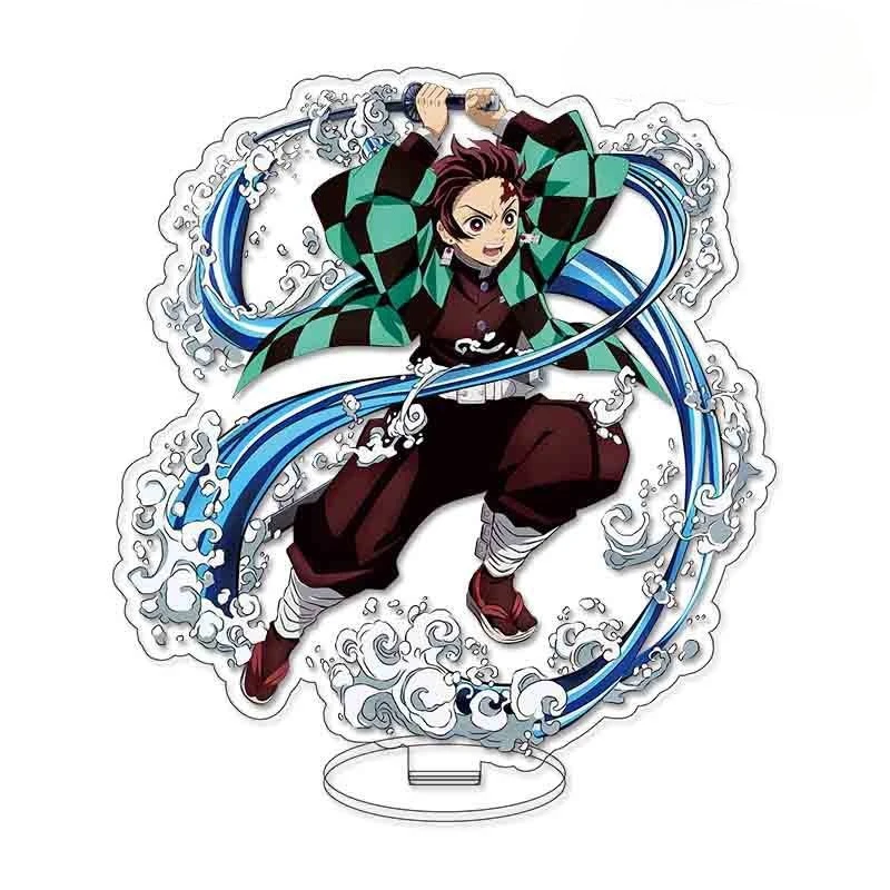 شيطان القاتل أنيمي الطرفية الاكريليك حامل نموذج Tanjirou Zenitsu Nezuko سطح المكتب الحلي هدية عيد ميلاد لعبة #2