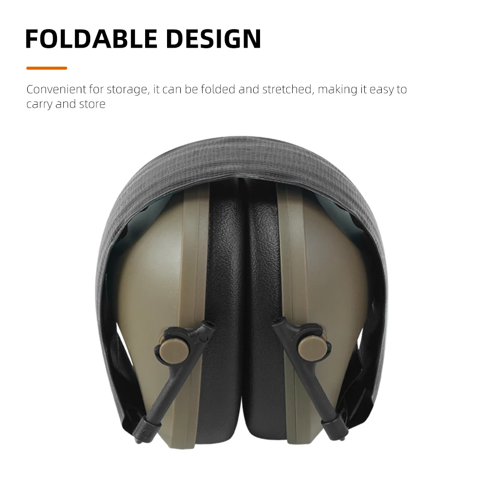 BOOIU Over-Ear Soundproof Ear Muffs - Tactical for Outdoor Activities & Airsoft