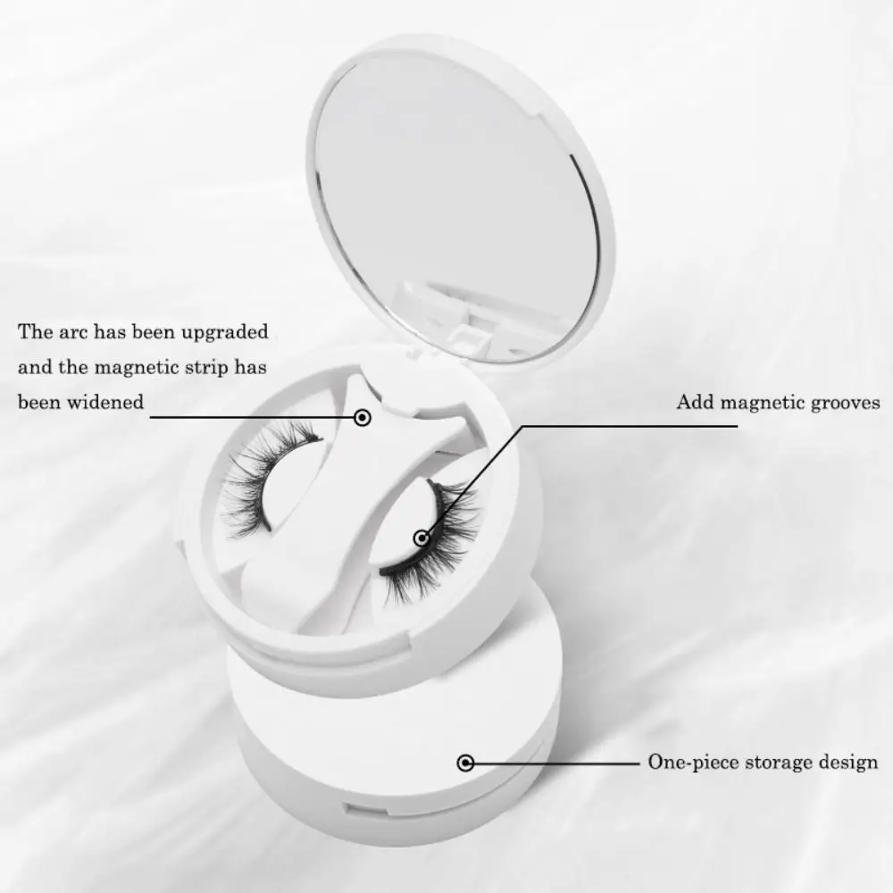 

Cat Eye Magnetic False Eyelashes Makeup Long Lasting Magnetic Eyelashes with Clip Fluffy Reusable False Eyelash Clusters Cosplay