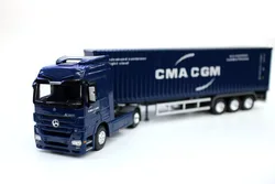 Diecast Toy Model Gift 1:50 Scale BE-NZ Actors Tractor Trailer K Line,CMA CGM,TEX,APL,OOCL Container Transport Truck Vehicles