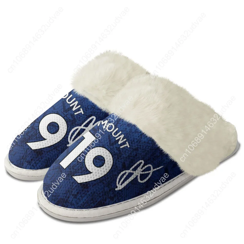 

England Plush Slippers Keep Warm Shoes Mens Womens Mason Mount Home Cotton Bedroom Customized Thermal Lightweight Slipper DIY
